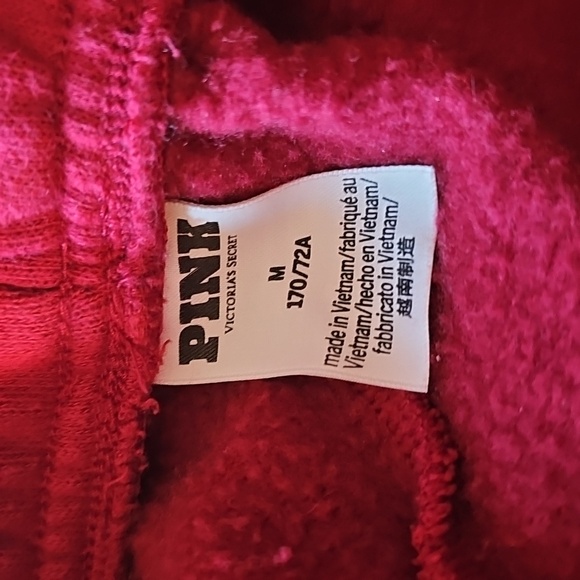 PINK Victoria's Secret Maroon Sweatpants Size M - Picture 2 of 4